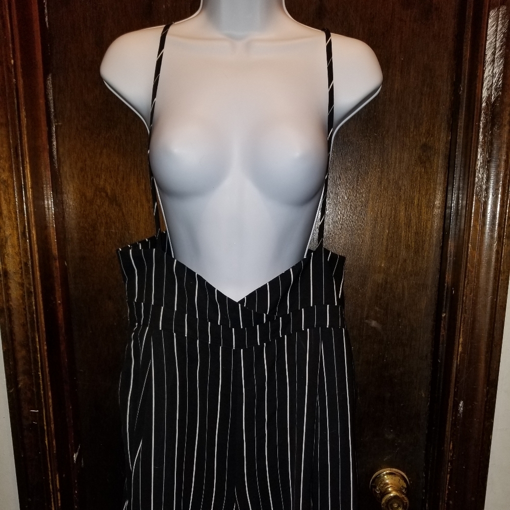 Style Rack Pinstripe High Waist Wide Leg Pants